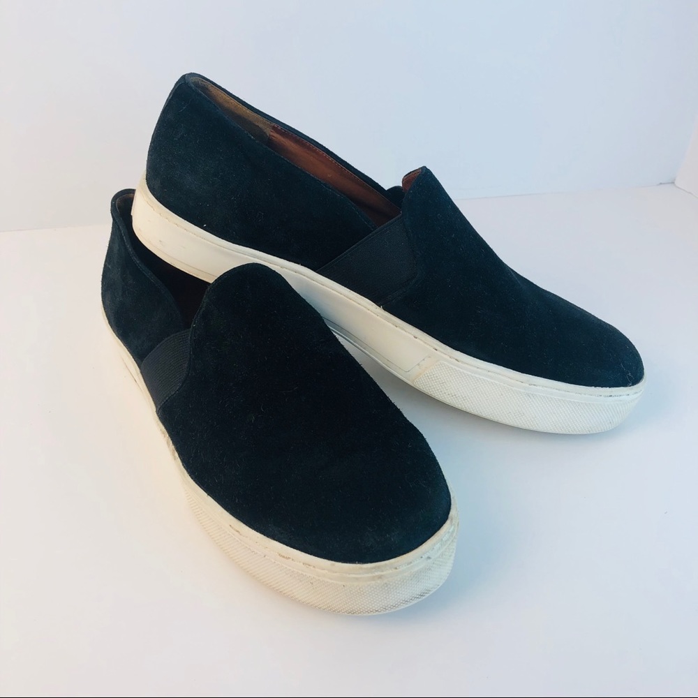 Vince black suede sneakers size 8.5 shoes slip on